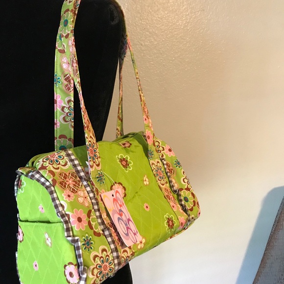 Lime Flower Print Gigi Olivia Purse - Picture 3 of 6